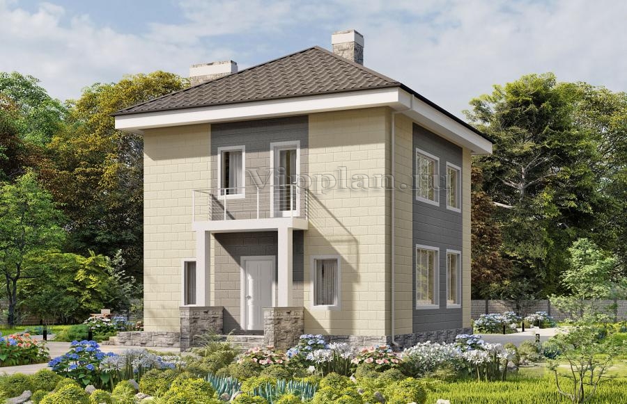 Проект компактного двухэтажного дома